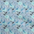 thumbnail image 1 of oneOoneCottonFlexSkyBlueFabricAsianJapaneseKoiFishWithFloralFabricForSewingPrintedCraftFabricByTheYard40InchWide, 1 of 4