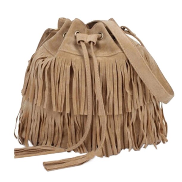 Retro Faux Suede Fringe tassels Bag Women Messenger Bag New Handbag Shoulder