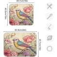 thumbnail image 3 of Vintage Bird Dish Drying Mat, Absorbent Microfiber Pad Protector For Kitchen Counter Top Mat Dish Drainboard 16x18in Home Decor, 3 of 7