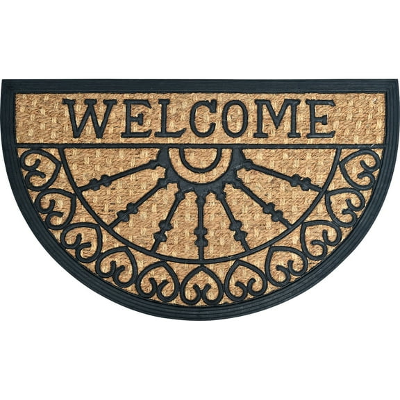 Evideco Sheltered Half Round Front Door Mat Harry