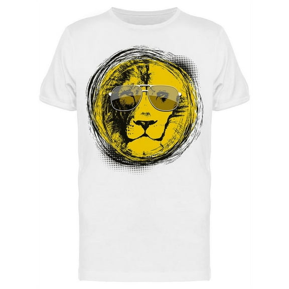 Encircled Lion Head Sunglasses T-Shirt Men -Image by Shutterstock, Male Large