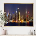thumbnail image 2 of Designart - New York Skyline at Night - Cityscape Photo Framed Canvas Print, 2 of 3