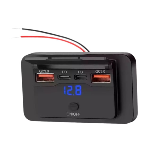Panel de tomas USB para vehículos recreativos,Panel de tomas USB para caravana Adaptador de corriente USB tipo A/C,Cargador USB para vehículos,coches,autocaravanas,camiones,autobuses y