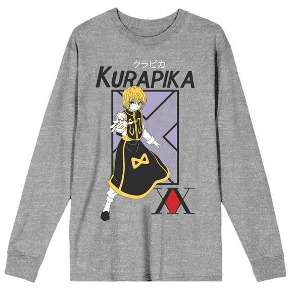 Hunter X Hunter Kurapika Men's Athletic Heather Long Sleeve Shirt-Medium