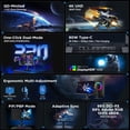 thumbnail image 6 of KOORUI 27" 4K QD-Mini LED Gaming Monitor - Dual-Mode (UHD 160Hz or FHD 320Hz), 1ms, 99% Adobe RGB, HDR1400, 90W USB-C, HDMI 2.1/DP1.4, VESA, Tilt Height Swivel Vertical Adjustment, Black, S2741LM, 6 of 10