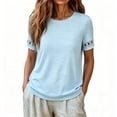 thumbnail image 6 of Ashirexll Summer Tops for Women Summer Casual Button Side Drawstring Sleeveless Top for Warm Days, 6 of 6