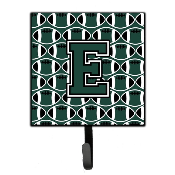 Letter E Football Green and White Leash or Key Holder
