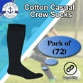 thumbnail image 2 of Yacht & Smith 72 Pairs Wholesale Kids Crew Socks, Childrens Cotton Casual Crew Socks Size 6-24, 2 of 7