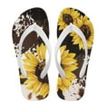 thumbnail image 2 of POLERO Girls Boys Flip Flops Sandals Kids Water Shoes - Sunflower Cow Print - Thong Beach Slides Summer Slip-on Quick Dry Toddler Little Kid Size 1, 2 of 7