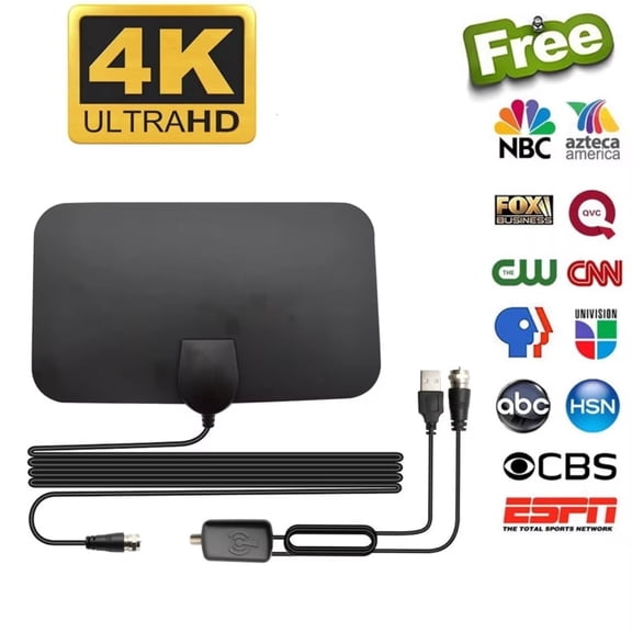 2026 Upgraded 300 Miles Digital TV Antennas for Free Channels, New HD Antenna for Smart TV Long Range Amplifier Antenna Signal Booster for Local Channel Support 4K 1080p HDTV DVB-T/T2 Older TV's