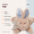 thumbnail image 3 of Bearington Collection Baby Bunny Tail Plush Stuffed Animal Bunny with Rattle - 8 inches Newborn Toys - Stuffed Rabbit for Baby, 3 of 7