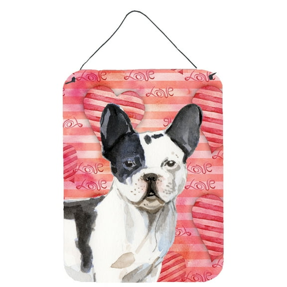 Black White French Bulldog Love Wall or Door Hanging Prints