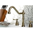 thumbnail image 3 of Kingston Brass KB1793BLBS Heritage Widespread Kitchen Faucet, Antique Brass, 3 of 5