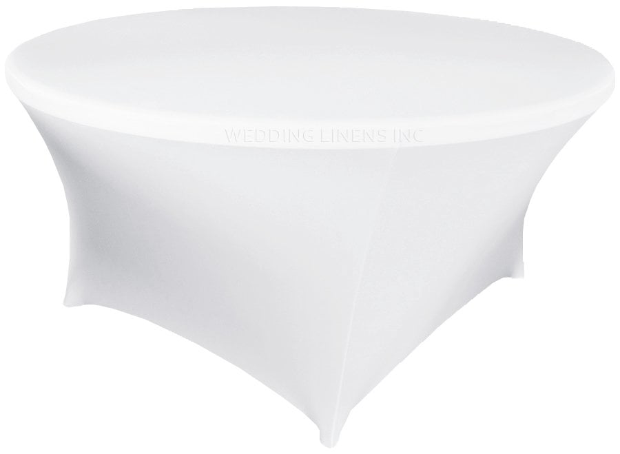 Round Spandex Stretch Fitted Table, 48 Round Table Cloth
