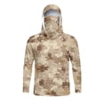 thumbnail image 5 of Camouflage T-shirt with Face Mask Long Sleeve Ice Silk Summer Fishing Shirt Breathable Sunscreen Hooded Fishing Top, 5 of 6