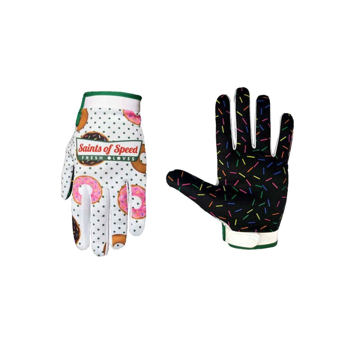 Saints of Speed Donut Full Finger Cycling Gloves Glazers (Glazers