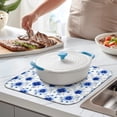 thumbnail image 2 of Pioneer Flower Floral Print Pattern Kitchen Dish Drying Mat 1 Pack, Ultra Absorbent Microfiber Drainer Mat, 16"x18", 2 of 6