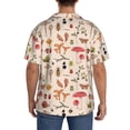 thumbnail image 5 of KLL Retro Autum Mushrooms Print Men's Shirt Short Sleeve Button Down Summer Cuba Beach Shirts- Medium, 5 of 7