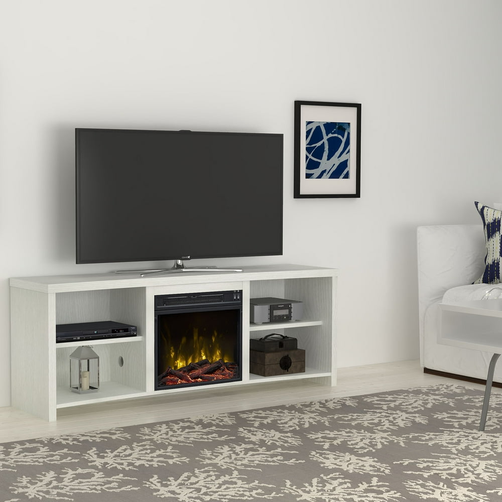 Seasons Glen White TV Stand for TVs up to 65" with an Electric