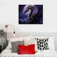 thumbnail image 4 of COMIO  Purple Skeleton Dragon Funny Animals Canvas Wall Art Contemporary Simple Life Canvas Painting Pictures for Home Bedroom Decor for Living Room Bathroom Decor, 4 of 4