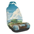 thumbnail image 1 of Wukai Countryside Farm Cow Full Set Car Seat Covers with Soft Padding Universal Auto Front Seats Protector and Cushion Mat, 1 of 5