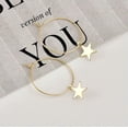 thumbnail image 3 of K-KED Women's Fashion Delicate Jewelry Gold & Silver Star Hoop Circle Geometric Earrings-Silver, 3 of 8