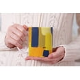 thumbnail image 7 of MUGBREW 11 Oz Ceramic Tea Cup Coffee Mug, Abstract Blue Yellow Dry Brush Painting, 7 of 7