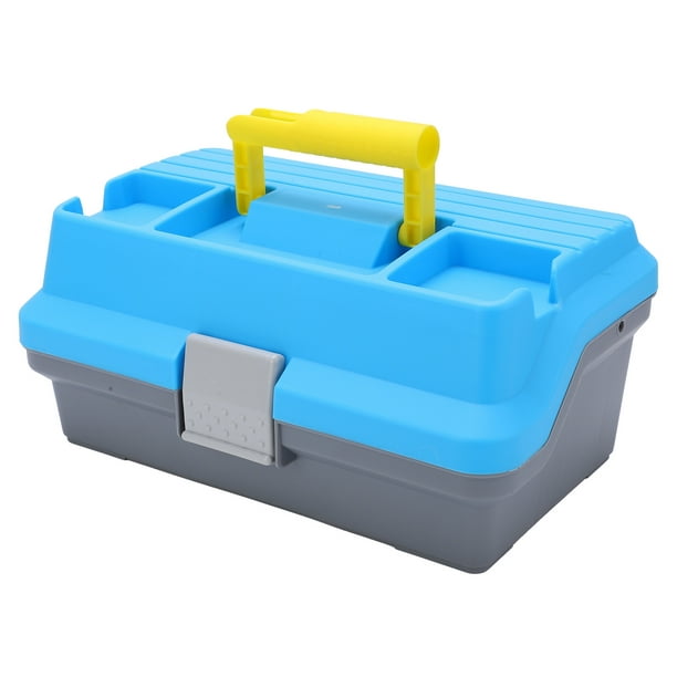 Sonew Storage Box,fishing Tackle Box Portable Abs Three‐layer Fishing Gears Storage Box With Ergonomic Handle,multi-Layer Fishing Gear Box
