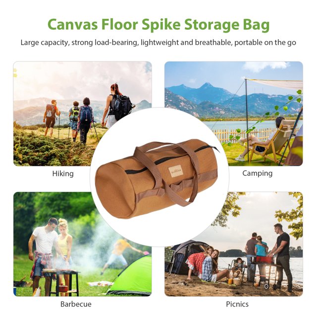 Bolsa de herramienta de estaca de carpa de Surdick Organizador de uñas de lona de lienzo de gran capacidad POUCHA ACCESORIOS ACCESORIOS ACCESORIOS LIGERES DE ALTA