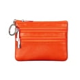 thumbnail image 2 of Key Ring Multi Slots Women Wallet Bright Color 3 Zipper Pockets Faux Leather Coin Purse for Daily Using, 2 of 8