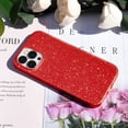 thumbnail image 3 of GALAPROX Bling Sparkle iPhone 15 Pro Case, Stylish Glitter Cute Protective Cover-Red, 3 of 6
