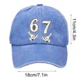 thumbnail image 5 of WKSCLPAI 67 Meme Vintage Washed Baseball Cap, Adjustable Unisex Graphic Dad Hat for Casual Wear & Street Style, 5 of 5