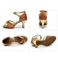 thumbnail image 4 of Utoimkio Ankle Straps Sandals for Women Girl Latin Dance Shoes Med-Heels Satin Shoes Party Tango Dance Shoes, 4 of 4