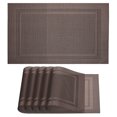 thumbnail image 1 of Unique Bargains Napperons, 450x300mm Napperons Lot de 6 PVC Lavables Tissés Café, 1 of 6