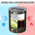 thumbnail image 2 of 12oz Coffee Tumblers Brown Mushroom Daisy Dark Pattern Stainless Steel Vacuum Insulated Travel Tumbler Coffee Cups Mug with Lid and Straw with Cleaning Brush for Cold & Hot Drinks, 2 of 5