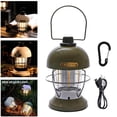 thumbnail image 3 of Lampe Lanterne de Camping Style Rétro Intérieur Extérieur Vintage Suspendue pour Randonnée Vert, 3 of 7