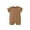 125Brown315, variant on Child Boys Bodysuits Summer Thin Baby Romper Button Jumpsuit Soft Casual Solid Color Crew Neck Boho Onesies