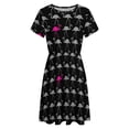thumbnail image 4 of Flamingo Flock Dress Summer Street Style Dresses Female Short Sleeve Printed Sundress, 4 of 7
