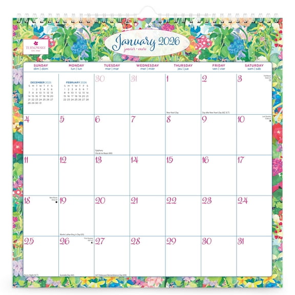House of Turnowsky OFFICIAL | 2026 12x12" (Hanging) Wire-O Calendar | Stickers