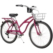 Huffy Airway 26-inch Aluminum 6-Speed Cruiser Bike for Women, Pink