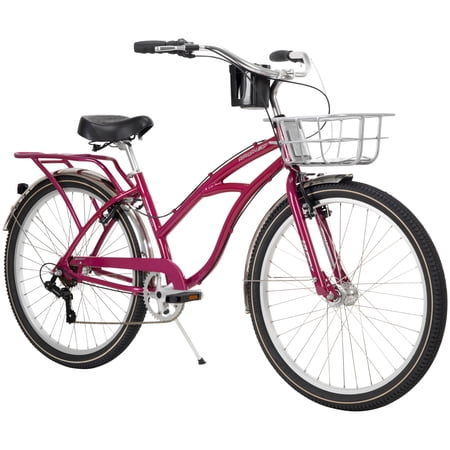Huffy Airway 26-inch Aluminum 6-Speed Cruiser Bike for Women, Pink