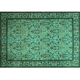 thumbnail image 1 of Ahgly Company Machine Washable Indoor Rectangle Persian Turquoise Blue Traditional Area Rugs, 2' x 3', 1 of 4