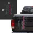 thumbnail image 4 of Breast Cancer Awareness Thin Pink Line Flag Faith Hope Love Distressed American USA US Flag Truck Tailgate Vinyl Decal - Compatible with most Pickup Trucks (11" x 20", Gray & Pink), 4 of 8