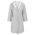 thumbnail image 4 of Women Robes Women's Fleece Plush Robe Long Warm Plush Bathrobe Loungewear Jacket Printed Comfort Robe Woman Flannel Pajamas, 4 of 5