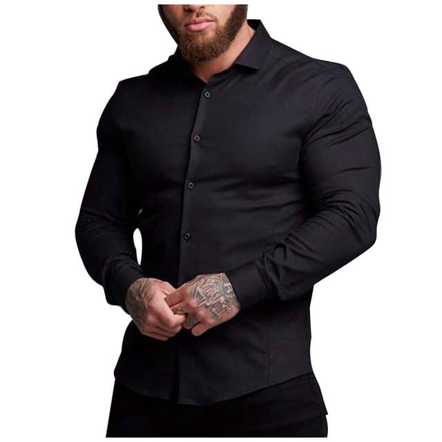 Cardigan de fitness para hombre: elástico, color liso, manga larga, cuello alto, tallas S-XXXL, para el gimnasio o ropa informal.