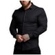 thumbnail image 1 of Cardigan de fitness para hombre: elástico, color liso, manga larga, cuello alto, tallas S-XXXL, para el gimnasio o ropa informal., 1 of 4