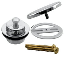 Westbrass 1-1/2" NPSM Coarse Thread Twist & Close Bathtub Drain with No-Hole Overflow, Polished Chrome