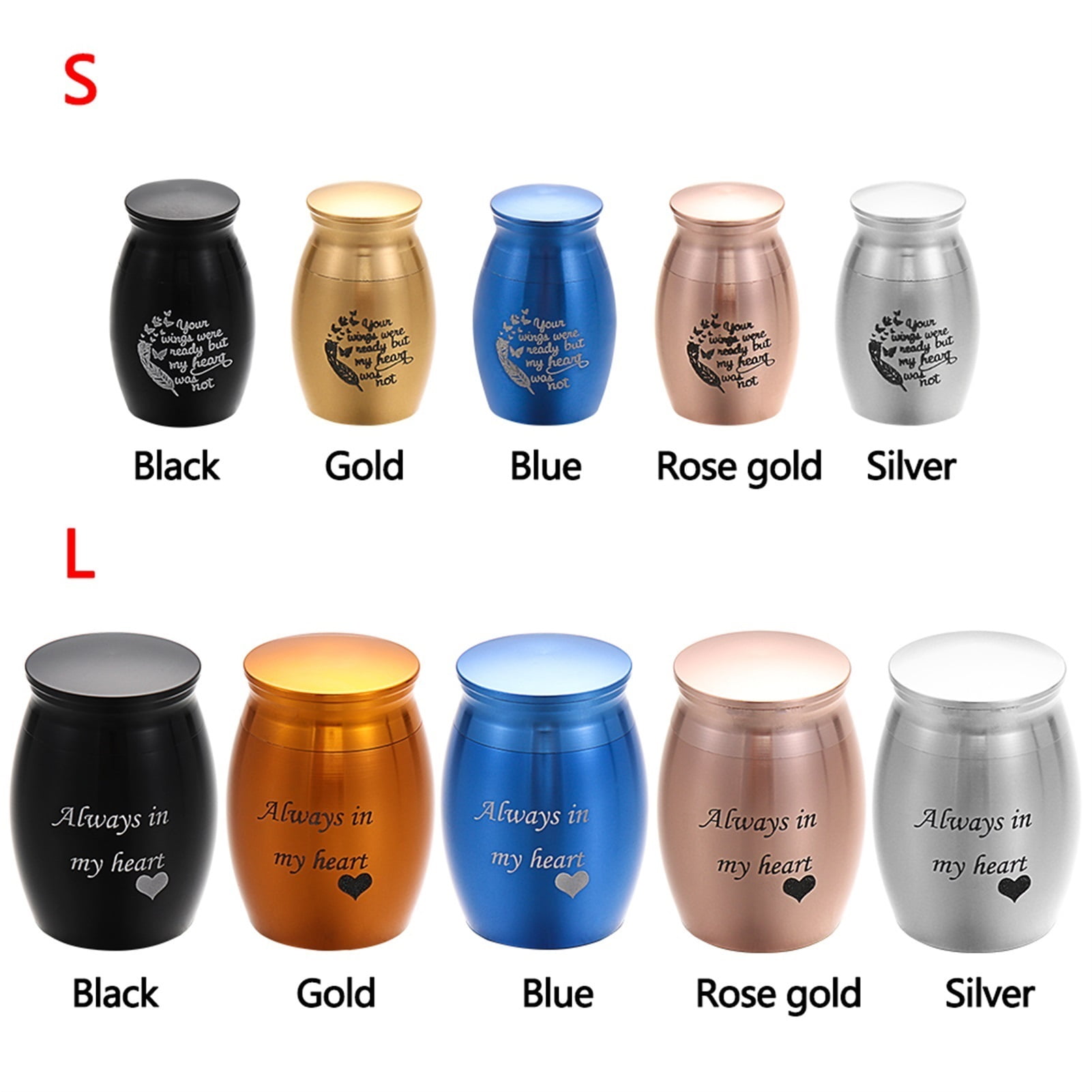 1Pc Mini Memorial Urn Aluminum Alloy Threaded Lid Pet Cremation Urns Beloved Pet Keepsake Funeral Urn