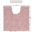 thumbnail image 5 of Home Weavers Bell Flower Bathroom Rug Toilet Rugs U Shaped Contour, Thick Toilet Rug, Non-Slip Contour Mat for Bathroom,100% Cotton Soft, Absorbent Water, Machine Washable, 20"x20" Contour, Pink, 5 of 9