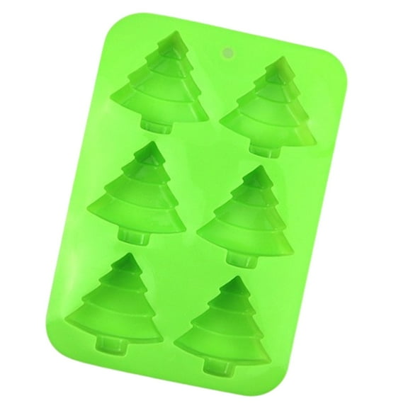 THLKIF Christmas Silicone Molds, Xmas Tree Candy Chocolate Mould Christmas Non-Stick Fondant Baking Mold for Handmade Soap Pudding Jelly Ice Cube Tray Cake Cupcake Topper Decor